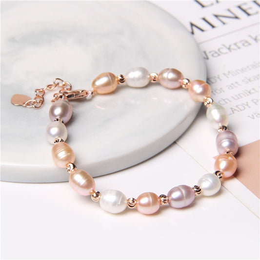 Bracelet de perles d'eau douce naturelles