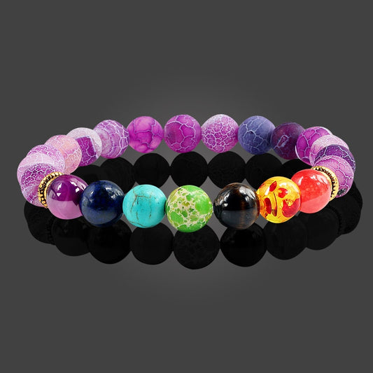 Bracelet Avec 7 Chakras En Perles 11 Coloris